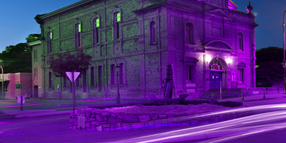 Town Hall turns Royal Purple