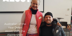 Australian of the Year Dylan Alcott visits the Alpine Shire